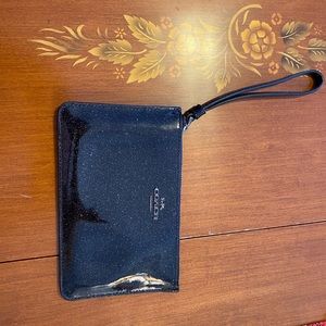 Coach NASA collection glitter wristlet